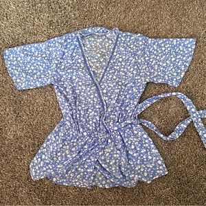 NWOT Sienna Sky Floral Wrap Top